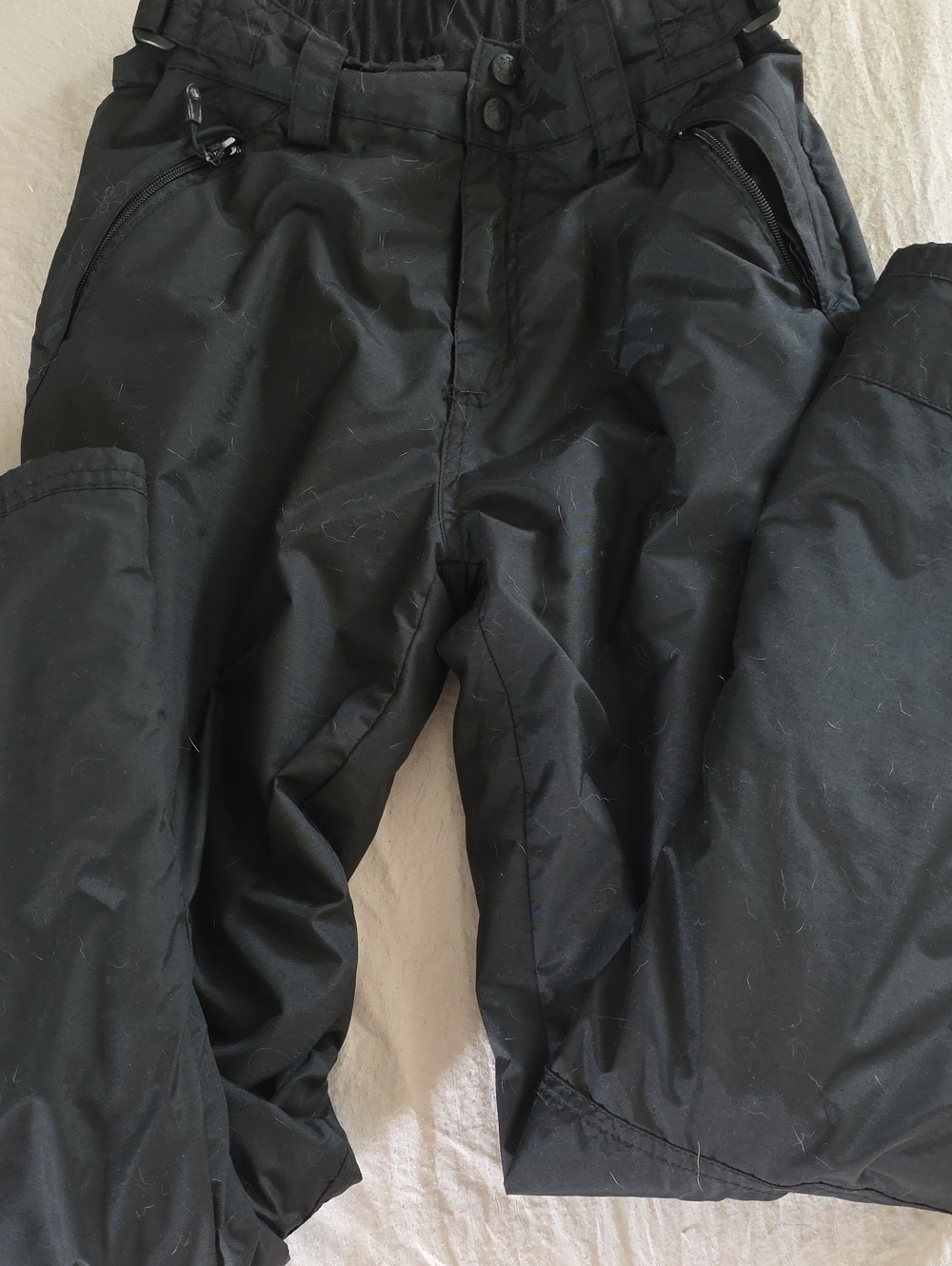 Mens Xs Black Insulated Ski Pants - Lightweight Winter Comfort